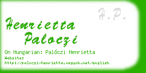henrietta paloczi business card