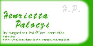 henrietta paloczi business card